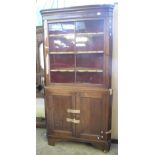 19th century oak corner cabinet. (B.P. 24% incl.