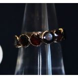Rose gold 6 stone garnet ring. (B.P. 24% incl.