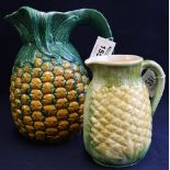 Victorian Majolica jug in the form of a moulded pineapple,