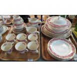 Two trays of Royal Doulton rose design D.5533 tea and dinnerware items. (2) (B.P. 24% incl.