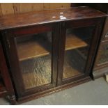 Early 20th century stained mahogany, two-door, glazed bookcase. (B.P. 24% incl.