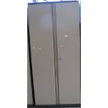 Modern metal, two-door, blind paneled office cabinets/ lockers. (B.P. 24% incl.