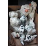 Box of assorted Staffordshire type fire-side spaniels. (B.P. 24% incl.