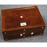 19th century rosewood mother of pear inlaid jewellery box. (B.P. 24% incl.