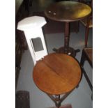 Three items of furniture to include 19th century, circular tripod table,