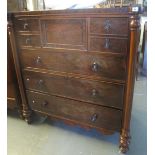 19th century mahogany Scotch straight front chest of drawers,
