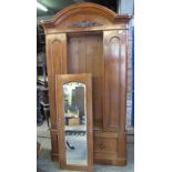 Late Victorian single door mirrored wardrobe. (B.P. 24% incl.