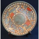 Bursley Ware Charlotte Rhead design pottery plaque,