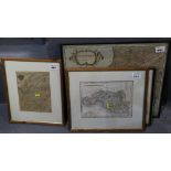 A group of assorted maps to include: 'Robert Morden, South Wales', 'Archer, Glamorganshire',