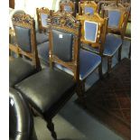 Set of six Edwardian mahogany upholstered,