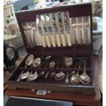 Two canteens of cased silver plate cutlery. (2) (B.P. 24% incl.
