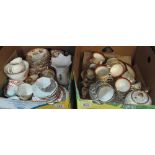 Two boxes of assorted china, mainly teaware of floral and other designs. (2) (B.P. 24% incl.