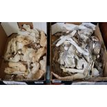 Two trays of assorted plated cutlery. (2) (B.P. 24% incl.