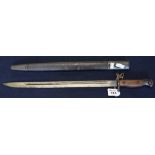 1907 pattern First World War period Lee Enfield sword bayonet in scabbard. Dated. (B.P. 24% incl.
