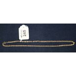 9ct gold rope twist chain. (B.P. 24% incl.