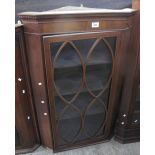 19th century mahogany astragal glazed corner cabinet. (B.P. 24% incl.