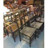 Collection of 19th century farmhouse bar-back, stick-back chairs etc. various. (8) (B.P. 24% incl.