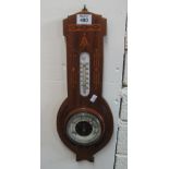 Small Edwardian mahogany wall barometer. (B.P. 24% incl.