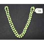 A long string of jade beads. (B.P. 24% incl.