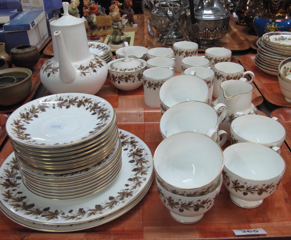 Two trays of Wedgwood bone china 'Autumn vine' tea and coffee ware. (2) (B.P. 24% incl.