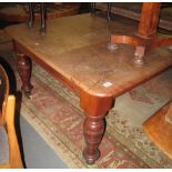 Victorian mahogany extending dining table with additional leaves. (B.P. 24% incl.