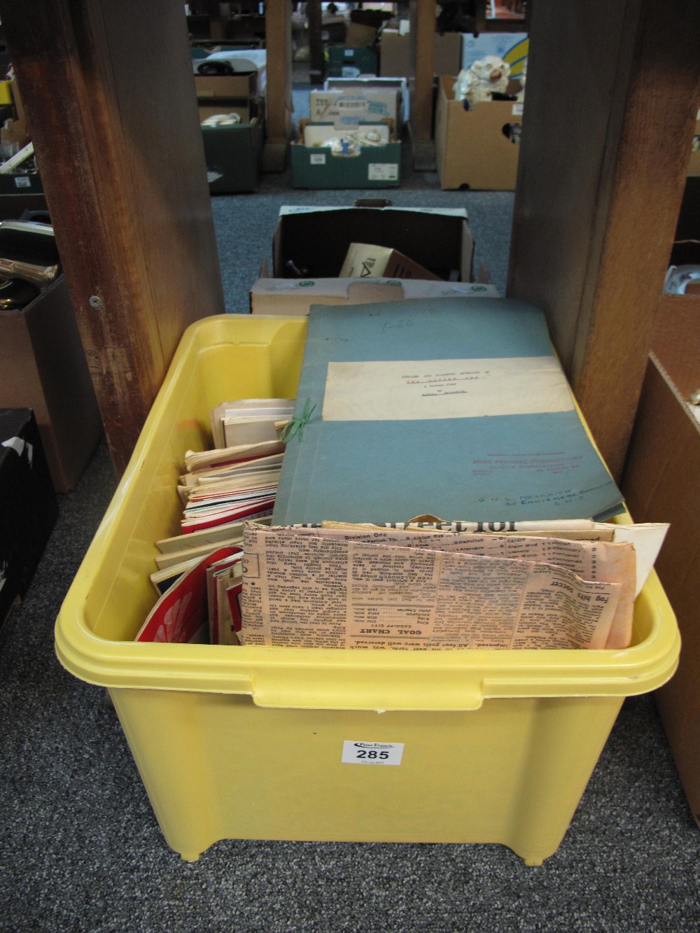Box of assorted rugby programmes and other ephemera,