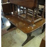 20th Century oak refectory type table. (B.P. 24% incl.