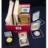 Collection of GB proof coinage, silver and otherwise to include; proof silver pound coins,