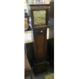 Early 20th Century oak three train grandmother clock on barley twist supports. (B.P. 24% incl.