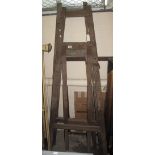 Two vintage artists easels. No reserve, no estimate. Water damaged. (B.P. 24% incl.