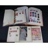 Collection of all world stamps in four old albums. 100's. (B.P. 24% incl.