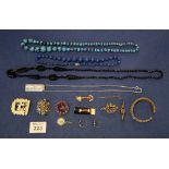 A bag of assorted silver and costume jewellery. (B.P. 24% incl.