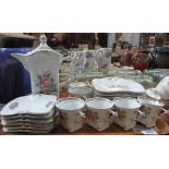 Tray of West German porcelain floral teaware. (B.P. 24% incl.