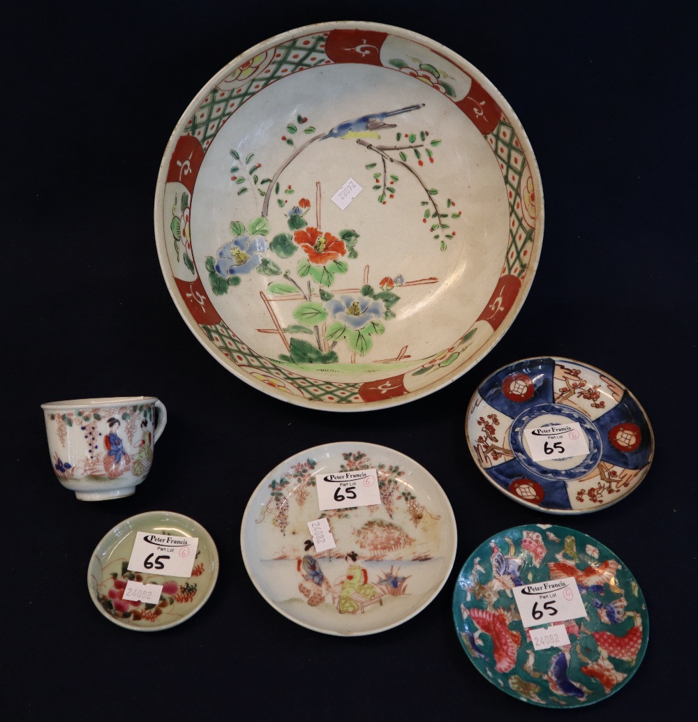 Collection of late 19th/early 20th Century Japanese porcelain polychrome enamelled items to include;