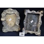 Two silver repousse photograph frames. (2) (B.P. 24% incl.