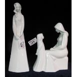 Two Royal Doulton figurines and figure groups to include;