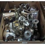 Box of assorted silver plate. (B.P. 24% incl.