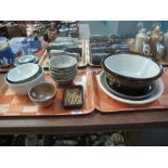 Two trays of art pottery bowls and dishes, various. (2) (B.P. 24% incl.