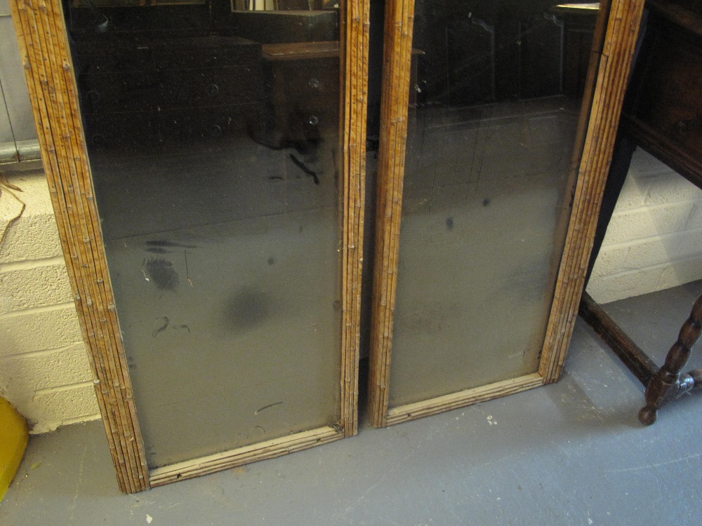 A pair of large rectangular mirrors having bamboo decoration. No reserve, no estimate. - Image 9 of 9