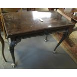 19th Century mahogany card table. No reserve, no estimate, water damaged. (B.P. 24% incl.