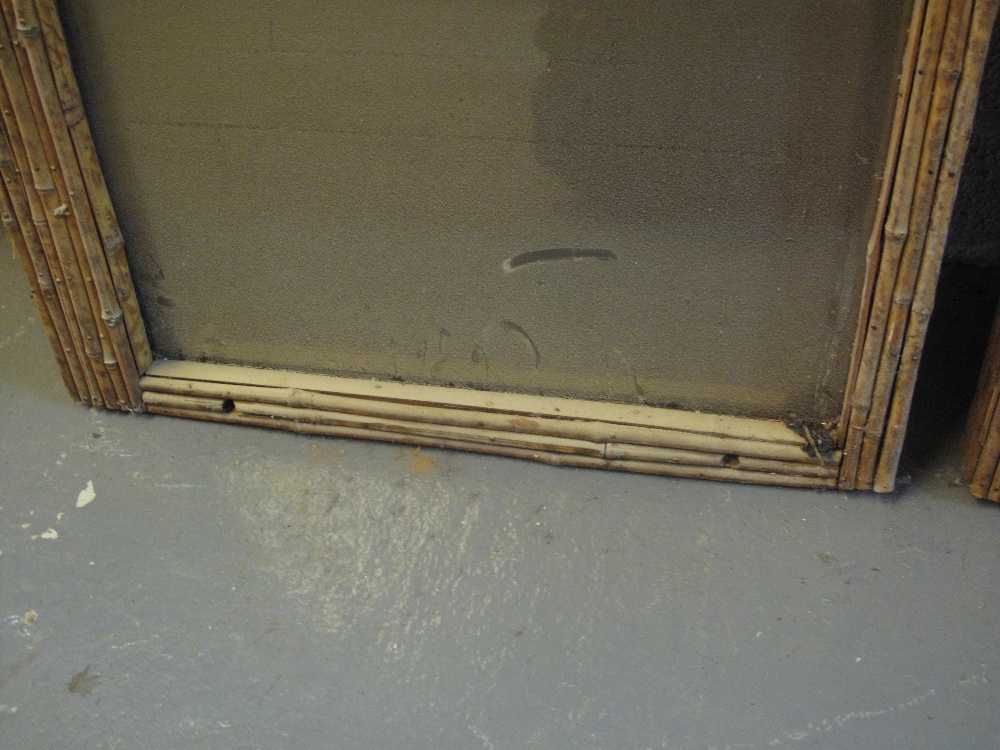 A pair of large rectangular mirrors having bamboo decoration. No reserve, no estimate. - Image 6 of 9