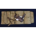 Canvas instrument case, probably of military usage with printed name J.