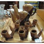 Russian pottery coffee set in the form of smoking pipes. (B.P. 24% incl.