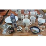 Tray of assorted crested ware and other items. (B.P. 24% incl.