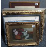 Assorted furnishing pictures including; oil paintings, two watercolours by Julian Brown etc.