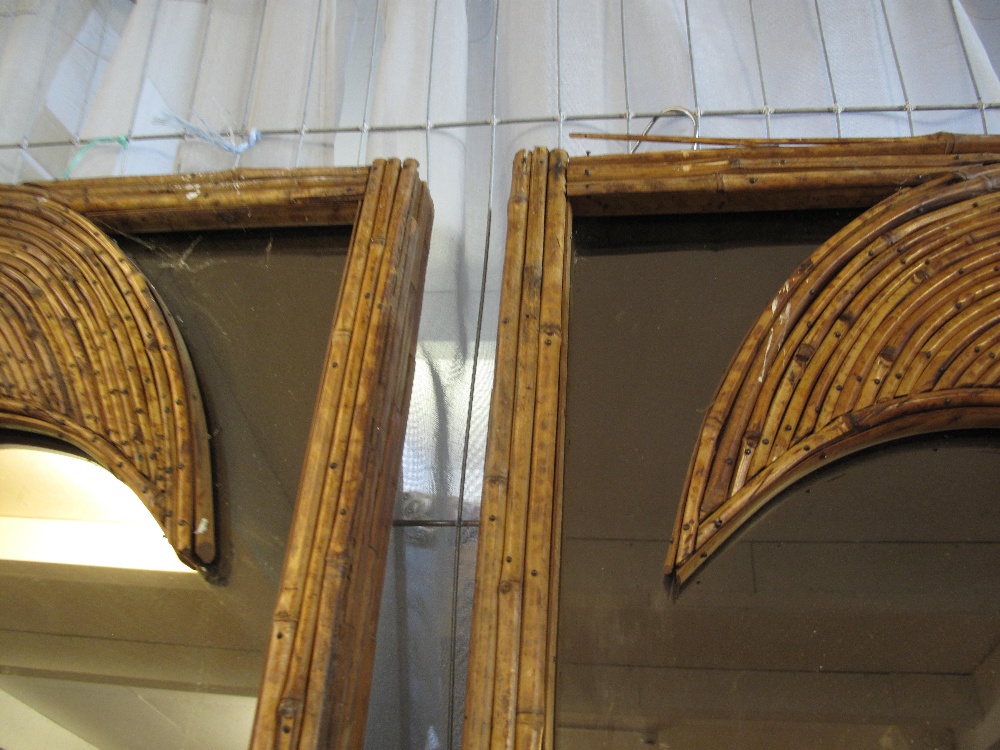 A pair of large rectangular mirrors having bamboo decoration. No reserve, no estimate. - Image 8 of 9