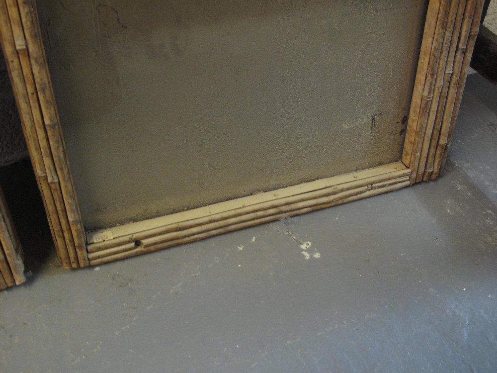 A pair of large rectangular mirrors having bamboo decoration. No reserve, no estimate. - Image 7 of 9