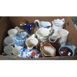 Box of assorted dresser jugs and mugs. (B.P. 24% incl.