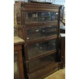 Early 20th Century oak Globe Wernicke four section bookcase. (B.P. 24% incl.
