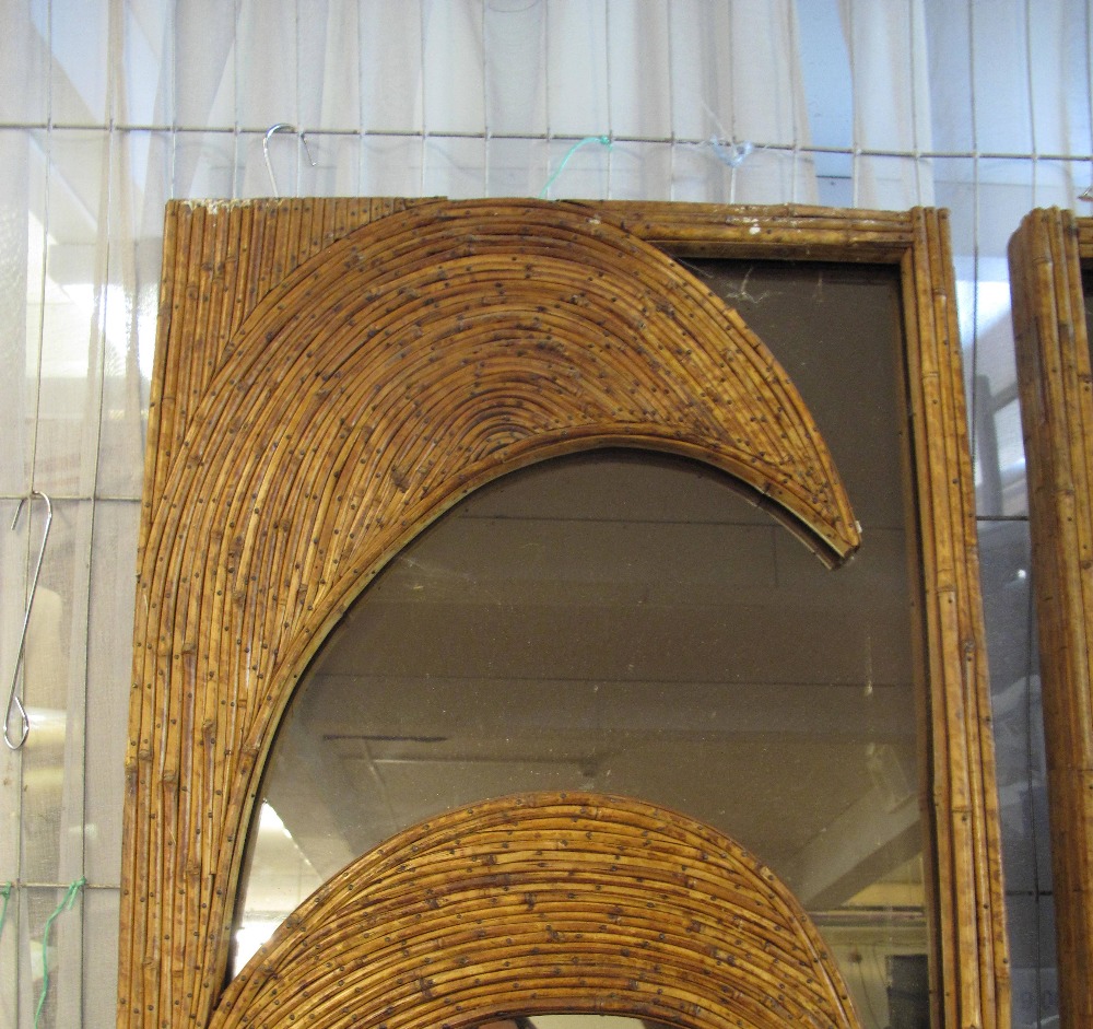 A pair of large rectangular mirrors having bamboo decoration. No reserve, no estimate. - Image 5 of 9